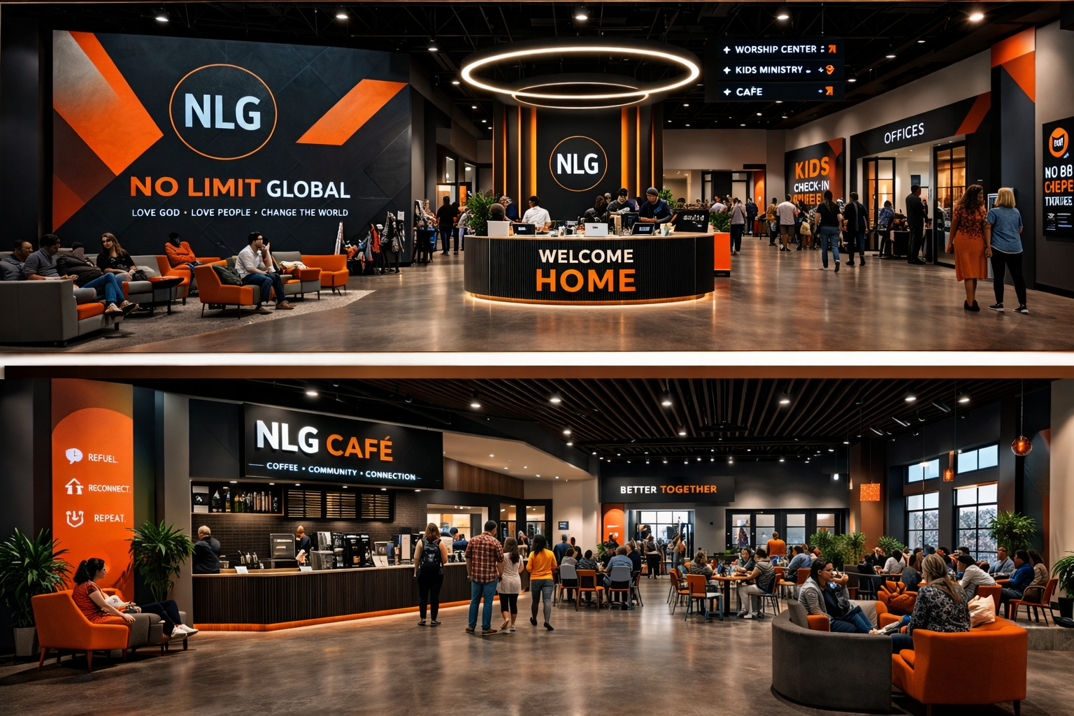 Lobbies, cafés & next-step spaces.